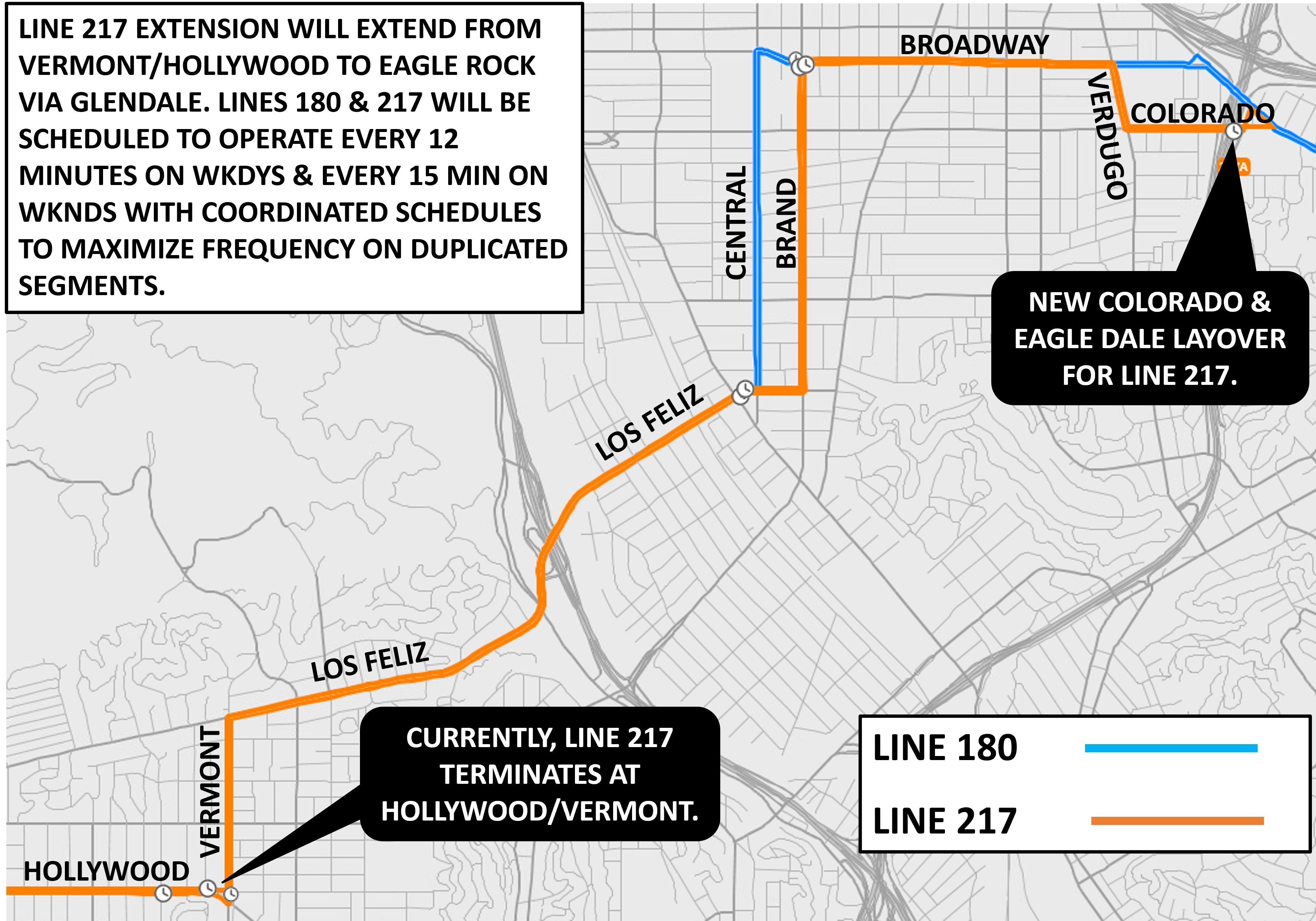 a graphic map showing a visual representation of the described changes to Line 217